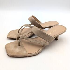 Veronica Beard Alanis Kitten Heel Slide Sandal Women's Sand Size US6 EU36.5